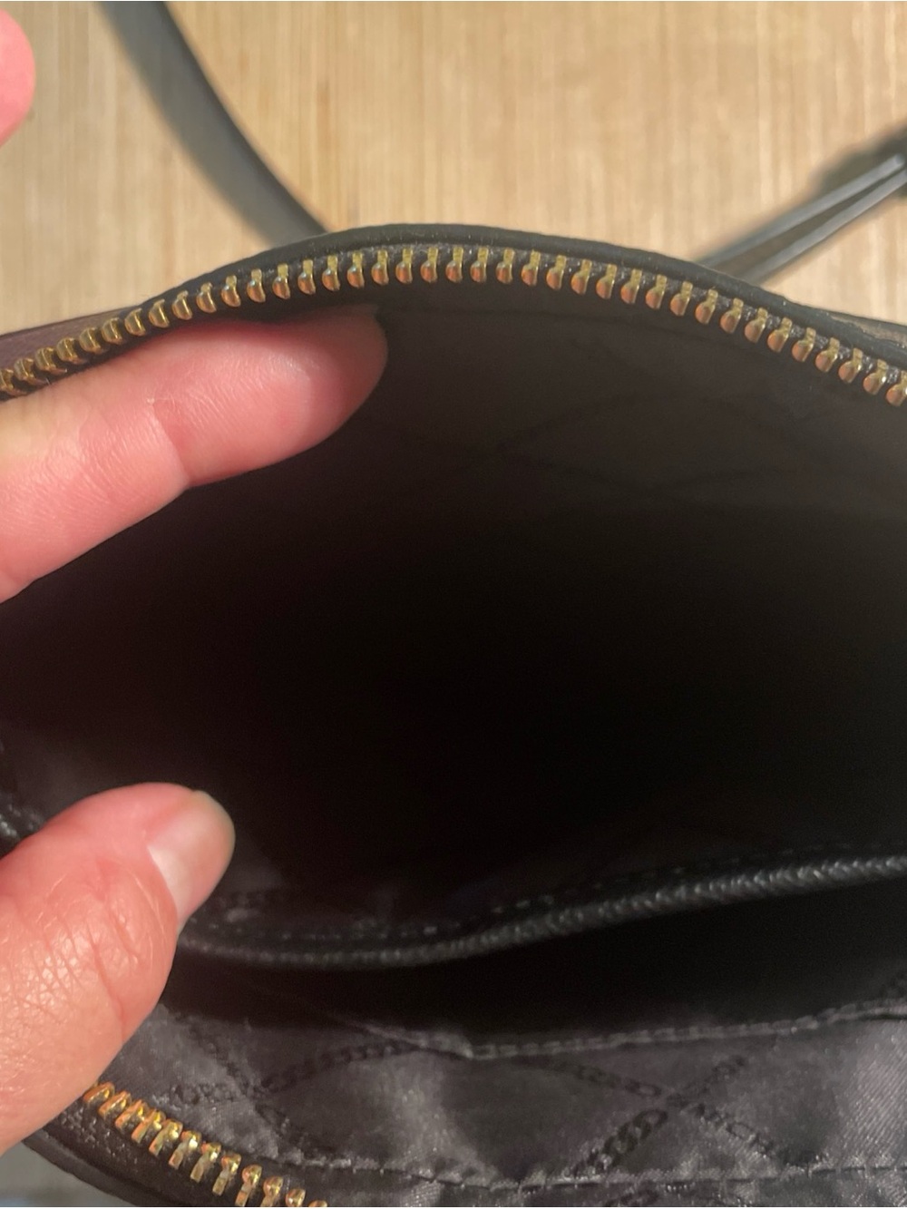 Michael Kors Black Crossbody with Gold Chain Strap - Picture 9 of 13